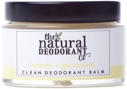 The Natural Deodorant Co, Clean Deodorant Balm Lemon & Geranium 55g, Aluminium Free, Plastic Free, All Day Protection