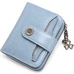 SENDEFN Purses for Women Genuine Leather Small Bifold Compact Womens Wallet with RFID Protection