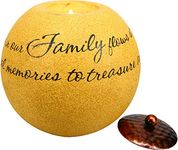 Pavilion Gift Company Comfort Candles 5-Inch Round Candle Holder, Family