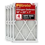 Filtrete Micro Allergen Defense Filter, MPR 1000, 18 x 20 x 1-Inches, 4-Pack