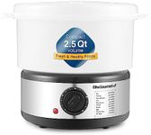 Elite Gourmet EST250 2.5 Quart Electric Compact Mini Food Vegetable Steamer, 400W with BPA-Free Tray, Auto Shut-off 60-min Timer, Veggies, Seafood, Chicken, Egg Cooker and more