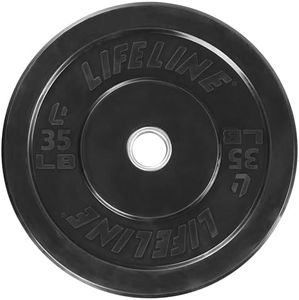 Lifeline 260lb. Rubber Bumper Weight Plate Set: (2) 10lb. (2) 15lb. (2) 25lb. (2) 35lb. (2) 45lb. Plates