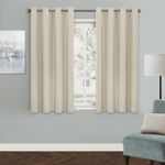 MYSKY HOME Beige Curtains for Kids Room 54 Inch Blackout Curtains for Boys Bedroom, Grommet Room Darkening Curtain, Amazing Triple Weave Thermal Insulated Curtain, 1 Panel, 52 x 54 Inch, Beige