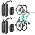 monTEK Swivel Bike Wall Mounts, 2-Pack Heavy Duty Bike Racks, Hold up to 30kg, Space-Saving Vertical Bicycle Storage for Garage, Wall-Mounted Hooks for MTB, Road & Hybrid Bikes