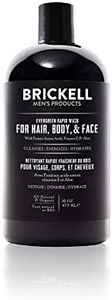 Brickell Men's Rapid Wash, Natural and Organic 3 in 1 Body Wash Gel for Men, 16 Ounce, Evergreen Scent