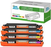 InkJello Compatible Toner Cartridge Replacement for HP Colour LaserJet CP1025 CP1025nw Pro 100 color MFP M175a M175nw Pro 200 CE310A CE311A CE312A CE313A (Black/Cyan/Yellow/Magenta, 4-Pack)