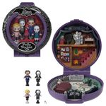 Polly Pocket Collector Playset, The Addams Family Compact with 4 Special Edition Character Dolls and 10 Accessories, HXW25