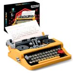 ENJBRICK Typewriter Building Set for Adults,Ideas Cute Building Toys for Girls 8-14years,Collectible Retro Display Model Gift for Teens