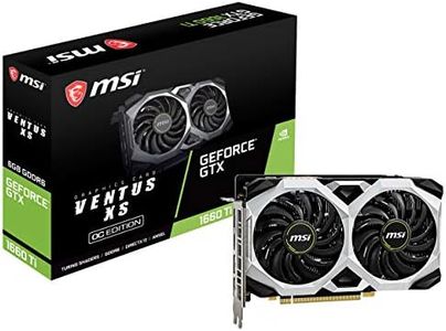 MSI Gaming GeForce GTX 1660 Ti 192-bit HDMI/DP 6GB GDRR6 HDCP Support DirectX 12 Dual Fan VR Ready OC Graphics Card (GTX 1660 TI VENTUS XS 6G OC)