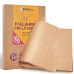 Katbite 200pcs Unbleached Parchment Paper Sheets 12x16 inch (9x13 Optional) Heavy Duty, Baking Paper Parchment for Cookies, Bread, Meat, Pizza