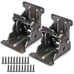 Skelang 2-Pack Folding Brackets, Lock Extension Hinge, Foldable Leg Brackets Hardware for Table, Workbench, Platform
