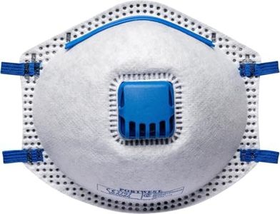 Portwest P220 Disposable FFP2 Carbon Valved Respirator Face Mask (Pack of 10) White