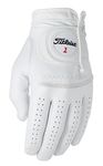 Titleist Perma Soft Golf Glove Mens Cadet LH Pearl, White(Large, Worn on Left Hand)