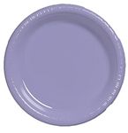 Amscan 28193011 Touch of Color Plastic Lunch Plates Party Supplies, 7", Luscious Lavender, 20ct