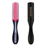 Denman Classic Styling Brush 5 Row D14 - Hair Brush for Separating, Shaping & Defining Curls - Blow-Drying, Styling & Detangling Brush - Black/Pink