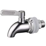 Vicloon Dispenser Faucet, 304 Dispenser Replacement Stainless Steel Barrel Faucet for Barrel Fermenter Wine Beer Beverage Juice Dispenser Spigot (16mm)