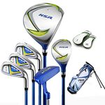 PGM Junior Golf Club Complete Set Includes Driver, Hybrid, 7, 9, Wedge Irons, Putter, Stand Bag Right Handed for Children Kids, 6 Pieces Youth Golf Clubs with 2 Headcovers for Boys & Girls (Aged 3-5)