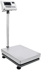 U.S. Solid Bench Scale - 130 lb x 0.002 lb Stainless Steel Postal Package Shipping Scale Digital Bench Platform Balance with 16 inch x 20 inch Platform, Lb/Kg