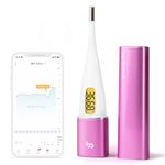 Smart Basal Body Thermometer, Auto BBT Sync, Charting, Coverline and Accurate Fertility Prediction, Intelligent BBT with Bluetooth and Backlight, Temperature Monitoring, Ovulation Tracker - Purple