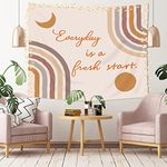 Imirell Boho Rainbow Tapestry 59Wx51H Inches Motivational Inspirational Quotes for Teen Girl Classroom Sun Moon Nursery Boys Kids Art Hanging Bedroom Living Room Dorm Wall Blankets Home Decor Fabric