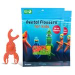 Biodegradable Unflavored Kids Floss Picks - No Fluoride No Plastic - Fun Oral Care in Colorful Animal Shaped Floss Pick Design - Kids Flossers Avoid Tooth Decay & Gum Disease - 100 Count