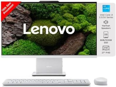 Lenovo IdeaCentre AIO 13th Gen Core i3-1315U 27" FHD IPS (8GB RAM/512GB SSD/Windows11/MS Office 2021/3Wx2 Harman Speakers/Alexa Built-in/Wireless Keyboard & Mouse, Grey), F0HM00G4IN All-in-One Desktop