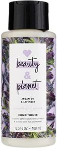 Love Beauty and Planet Smooth & Serene 100% Biodegradable Conditioner Moisture Conditioner For Frizz Control Argan Oil & Lavender Vegan Conditioner 0% Silicones, Parabens, And Dyes 13.5 oz