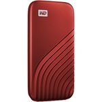 WD 2TB My Passport SSD External Portable Solid State Drive, Red, Up to 1,050 MB/s, USB 3.2 Gen-2 and USB-C Compatible (USB-A for Older Systems) - WDBAGF0020BRD-WESN