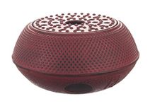 M.V. Trading T-7048 Large Cast Iron Tetsubin Teapot Warmer ARR, Red