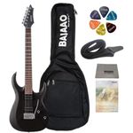 Cort Mahogany Wood X100 Electric Guitar With Gig-Bag, Polishing Cloth, Strap, Picks & E-Book - Open Pore Black