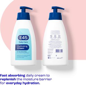 E45 Daily Hydrating Cream 400ml – Non-Greasy, Perfume-Free Moisturiser for All Skin Types