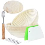 Wwyybfk Banneton Bread Proofing Basket, Sourdough Bread Baking Supplies, 9" Sourdough Bread Proofing Basket Baking Set