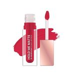 Swiss Beauty Hold Me Matte Liquid Lipstick | 12 Hours Stay | Non-Transfer Lipstick | Waterproof Lipstick with Intense Hydration| Shade - Bite Me Red, 4.5ml