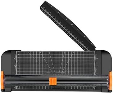 Paper Cutter, 12 Inch Guillotine Paper Trimmer a4 with Automatic Security Safeguard and Side Ruler for Coupon, Craft Paper and Photos (Black)