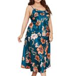 Zeiayuas Satin Nightdress Women Ladies Floral Print Nightwear Plus Size Sexy Lingerie Comfy Soft Pyjamas Silk Nighties Camis Chemises V Neck Sleepwear Sexy Negligee