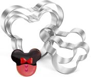 5 Pieces Mickey Mouse Cookie Cutters Set for Kids, Mickey Mouse Head, Biscuit Cutters Fondant Baking Mould