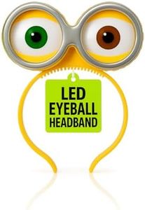 Nicky Bigs Novelties Light Up Eyeball Headband Flashing Alien Goggles Headwear Halloween Accessory