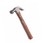 Edward Tools Oak Claw Hammer 16 oz - Heavy Duty All Purpose Hammer - Forged Carbon Steel Head - Etched Solid Oak Handle for More Durability and Grip