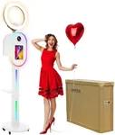 ZLPOWER Photo Booth for iPad 10.2" 10.5" 10.9" 11" 12.9" and for Camera Dualuse Photobooth Machine Selfie Station Stand APP Control RGB Light Music Sync Light Box with Honeycomb Boxes for Rental