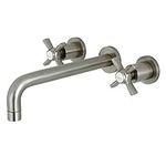 Kingston Brass KS8028ZX Millennium 2-Handle Wall Mount Roman Tub Faucet, Brushed Nickel