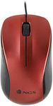 NGS Crew RED - 1200dpi Optical Mouse with USB Wire, Mouse for Computer or Laptop with 2 Boutons, Ambidextrous, Red
