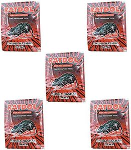 Niyyat Ratdol Rat Killer Powder for Rat Control Chuha Nashak Dawa (Pack of 5, 10 Gm)