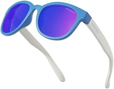 DEAFRAIN Boys Sunglasses for Kids Polarized Girls Child Youth Teen Junior Glasses For Baseball Cycling Running