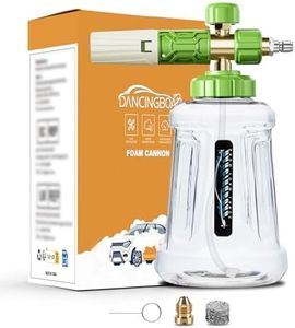 DANCINGBOAR Foam Cannon Compatible with 1/4 Quick Connect Pressure Washer, 1L Adjustable Snow Foam Lance Soap Dispenser with New Generation Adjustable Spray Nozzle (White and Green)