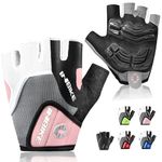 INBIKE Bike Bicycle Gloves 5mm Padded Half Finger Cycling Gloves Pink Large