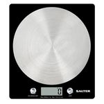 Salter 1036 BKSSDR Electronic Kitchen Scale – Digital Baking Scale with 5kg Capacity, Food Weighing Scale with Stainless Steel Disc Platform, LCD Display, Add & Weigh/Tare Function, Measure Liquids