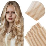 Elailite Injected Tape in Hair Extensions Human Hair - Invisible Skin Weft Remy Natural Real Hair Extension Straight 10 Pcs 25g - #27/613 Dark Blonde Mix Bleach Blonde - 22 Inch