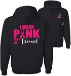 Big or Small Save Them All Breast Cancer Awareness FRONT AND BACK Unisex Graphic Hoodie Sweatshirt, Black-friends, Large