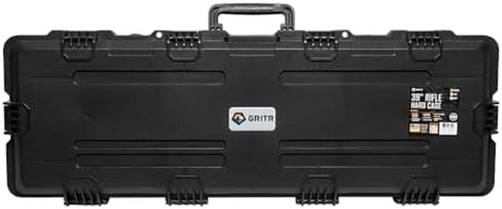 GRITR 39" Tactical Hard Rifle Case with Foam Padding - TSA Approved Gun Travel Case for Rifles - IP67 Compliant Waterproof Dustproof Shockproof Gun Storage Accessory, Black
