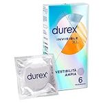 Durex Invisible Extra Large Ultra Thin High Sensitivity Condoms - 6 Condoms